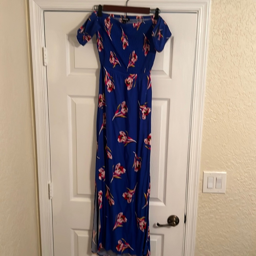 Floral open back dress